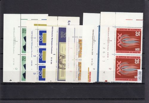 DDR lot   Eckrand  Druckvermerk   nur verschiedene