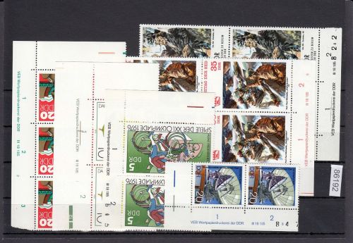 DDR lot   Eckrand  Druckvermerk   nur verschiedene