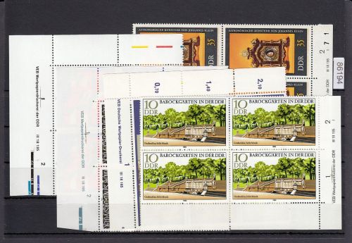 DDR lot   Eckrand  Druckvermerk   nur verschiedene