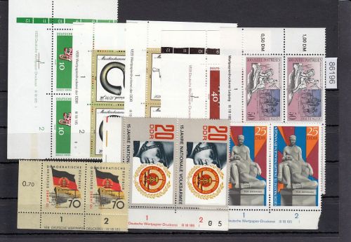 DDR lot   Eckrand  Druckvermerk   nur verschiedene