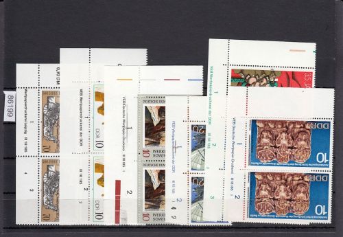 DDR lot   Eckrand  Druckvermerk   nur verschiedene