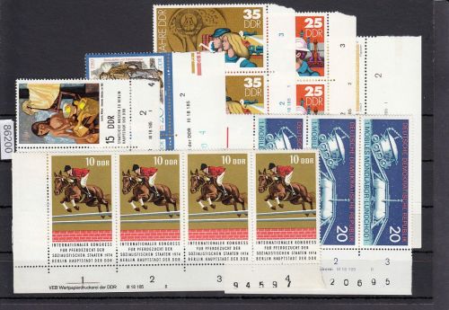 DDR lot   Eckrand  Druckvermerk   nur verschiedene
