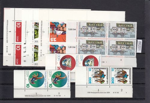 DDR lot   Eckrand  Druckvermerk   nur verschiedene