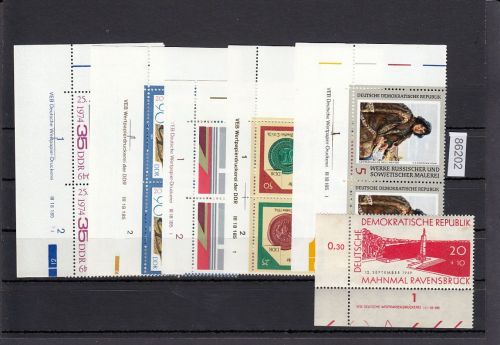 DDR lot   Eckrand  Druckvermerk   nur verschiedene