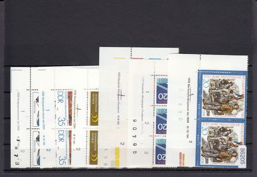 DDR lot   Eckrand  Druckvermerk   nur verschiedene