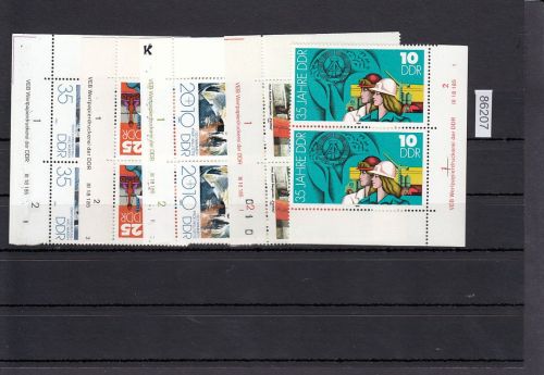 DDR lot   Eckrand  Druckvermerk   nur verschiedene