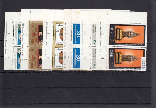 DDR lot   Eckrand  Druckvermerk   nur verschiedene