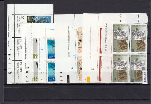 DDR lot   Eckrand  Druckvermerk   nur verschiedene