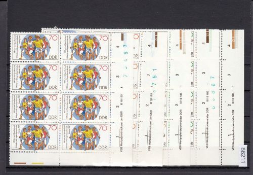 DDR lot   Eckrand  Druckvermerk   nur verschiedene