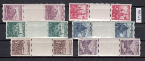 Tschechoslowakei 1936 ** 351-56  ZS  Zwischenstegpaar