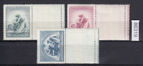 Tschechoslowakei 1937 ** 361-363  Lf  Leerfeld