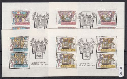 Tschechoslowakei 1988, Mich.-Nr.: 2957-2960  **  Kleinbogen