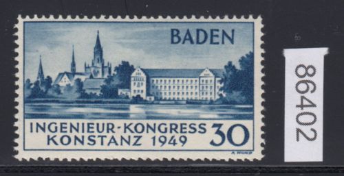 Alliierte Franz. Zone Baden Mi. Nr. 46 II ** geprüft
