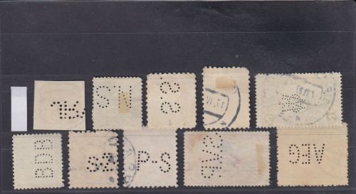 Tschechoslowakei, Firmenlochungen, Perfins