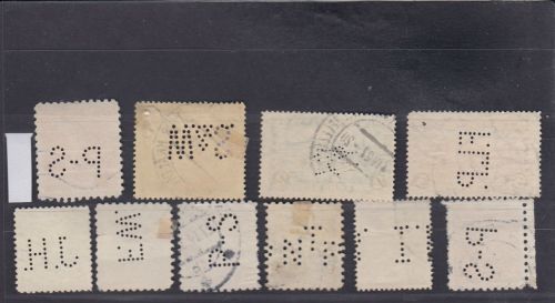 Tschechoslowakei, Firmenlochungen, Perfins