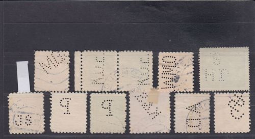 Tschechoslowakei, Firmenlochungen, Perfins