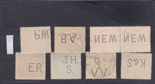 Tschechoslowakei, Firmenlochungen, Perfins