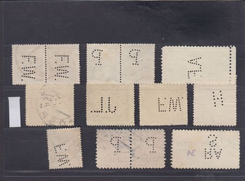 Tschechoslowakei, Firmenlochungen, Perfins