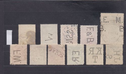 Tschechoslowakei, Firmenlochungen, Perfins