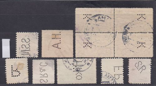 Tschechoslowakei, Firmenlochungen, Perfins