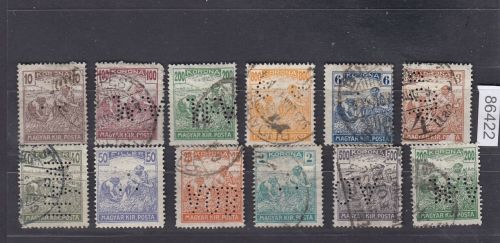 Ungarn, Firmenlochungen, Perfins