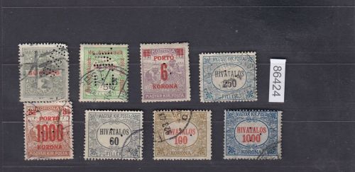 Ungarn, Firmenlochungen, Perfins