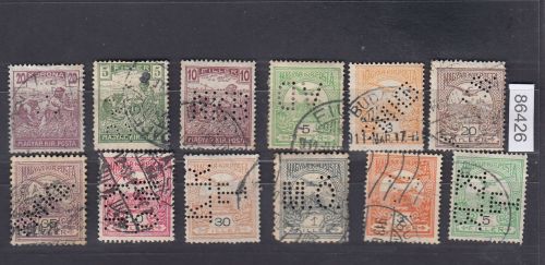 Ungarn, Firmenlochungen, Perfins