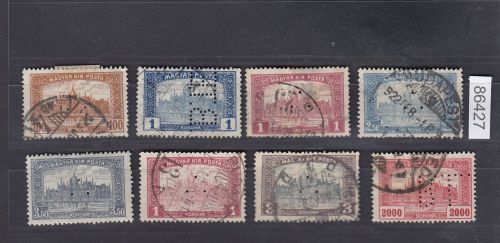 Ungarn, Firmenlochungen, Perfins