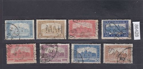 Ungarn, Firmenlochungen, Perfins