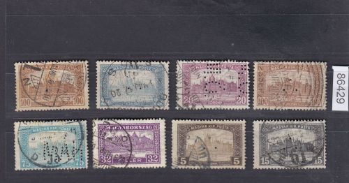 Ungarn, Firmenlochungen, Perfins