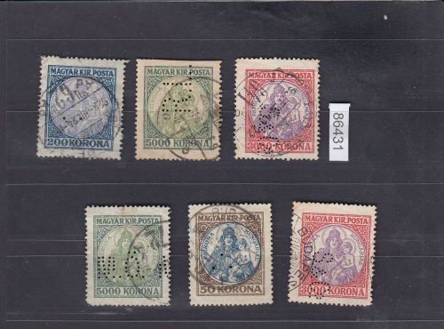 Ungarn, Firmenlochungen, Perfins