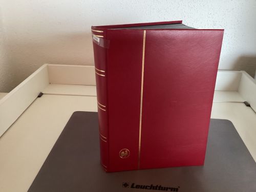 Briefmarkenalbum Einsteckalben DIN A4 60 Seiten schwarz   gebraucht