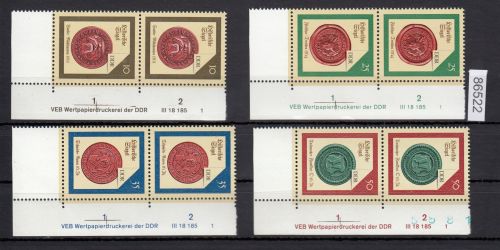 DDR 1988, Mich.-Nr.: 3156-3159  ** DV FN 1   Eckrand  Druckvermerk