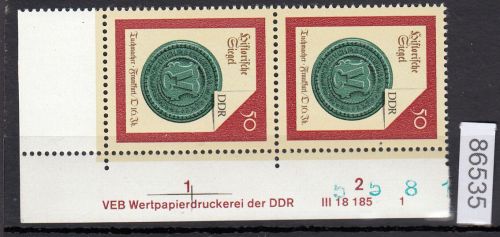 DDR 1988, Mich.-Nr.: 3159  ** DV FN 1   Eckrand  Druckvermerk