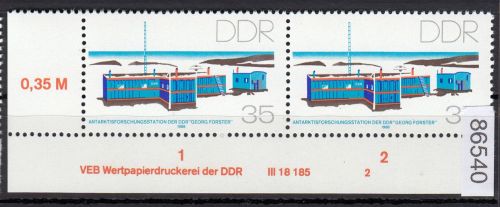 DDR 1988, Mich.-Nr.: 3160  ** DV  FNr. 2   Eckrand  Druckvermerk