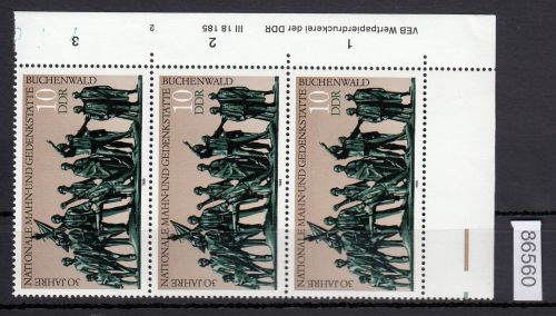 DDR 1988, Mich.-Nr.: 3197  ** DV FNr. 2   Eckrand  Druckvermerk