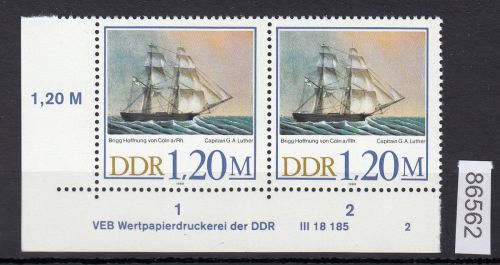 DDR 1988, Mich.-Nr.: 3201  ** DV FNr. 2  Eckrand  Druckvermerk
