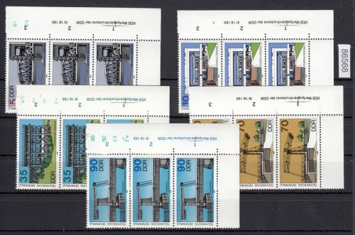 DDR 1988, Mich.-Nr.: 3203-3207  ** DV  FN 1     Eckrand  Druckvermerk