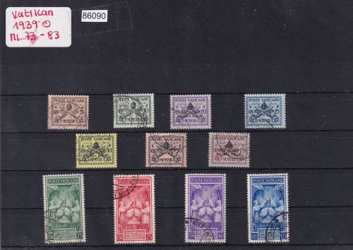 Vatikan 1939 Mi.-Nr.: 73-83 gestempelt
