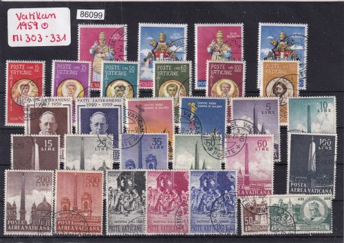 Vatikan 1959 Mi-Nr. 303-331 gestempelt