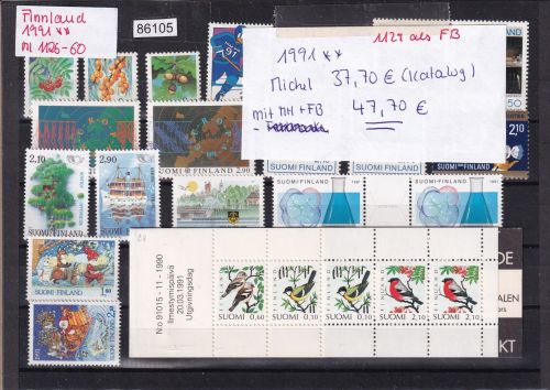 Finnland 1991, Mich.-Nr.: 1126-60 **