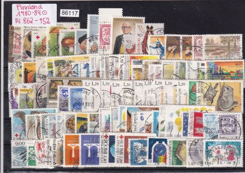 Finnland 1980-84, Mich.-Nr.:  862-952 gestempelt