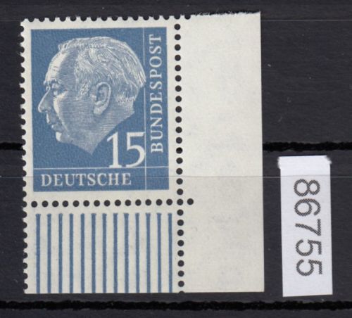 Bund 1954, Mich.-Nr.:  184 y **  Eckrand