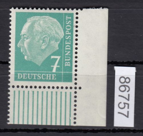 Bund 1954, Mich.-Nr.:  181 y ** Eckrand