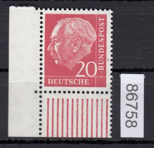 Bund 1954, Mich.-Nr.: 185 x **  Eckrand