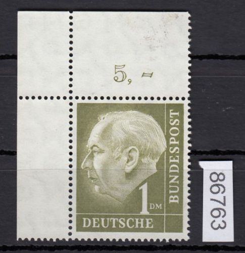Bund 1954, Mich.-Nr.: 194 w **  Eckrand glattes gummi