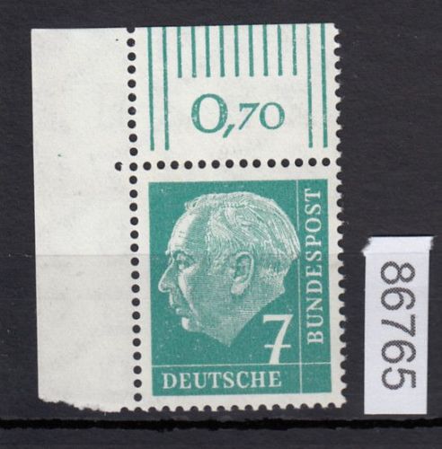 Bund 1954, Mich.-Nr.: 181 w **  Eckrand   glatte  Gummirung