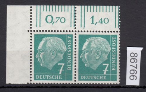 Bund 1954, Mich.-Nr.: 181 w **  Eckrand   glatte  Gummirung