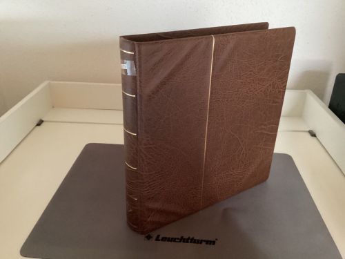 Leuchtturm Ringbinder ( 13 Ringe ) braun wattiert  gebraucht