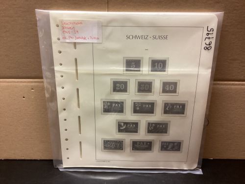 Leuchtturm Schweiz 1945-59 Vordrucke mit Klemmtaschen gebraucht